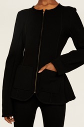 Women Milano Knitted Jacket Black details view 3