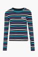Women - Striped Sweater with Long Sleeves, Purple details view 4