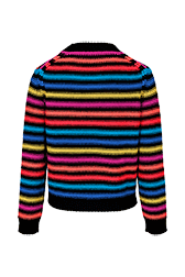 Women Raye - Women Big Poor Boy Striped Sweater, Multico striped rf back view