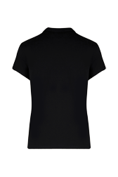 T-shirt en coton imprimé femme Noir vue de dos