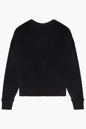 Women - Women Velvet Sweatshirt, Black back view
