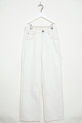 Girls Printed - Girl Straight High Cargo Pants - Bonton x Sonia Rykiel, Cream details view 5