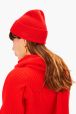 Women - SR Beanie, Red back worn view