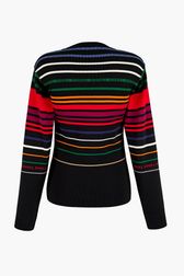 Women - Iconic Rykiel Multicolored Stripes Sweater, Multico back view