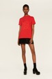 Women Solid - Cotton Jersey T-Shirt, Red details view 1