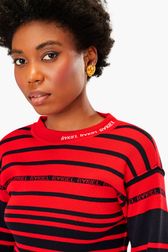 Iconic Rykiel Multicolored Stripes Sweater Red details view 2