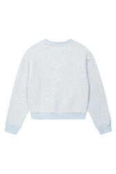 Girls Solid - Girl Printed Cotton Sweater - Bonton x Sonia Rykiel, Grey back view
