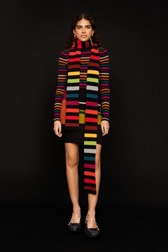 Women Maille - Multicoloured Short Skirt, Multico crea details view 3