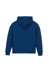 Women Solid - Multicolored Signature Hoodie, Prussian blue back view