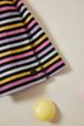 Multicolor Striped Girl Buttoned Dress Multico striped details view 1