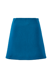 Femme Maille - Mini jupe en maille milano femme, Bleu de prusse vue de dos