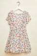 Girls - Floral Print Girl Short Dress, Multico front view