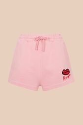 Women - Shorts with Rykiel Red Mouth, Pink front view