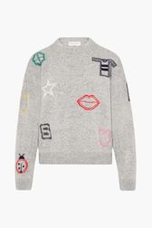 Women - SR Iconic Symbols Sweater, Grey front view