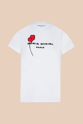 Women - SR T-Shirt with flower print, White front view