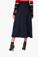 Women - Milano Knit Mid-Length Skirt, Black back worn view