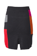 Femme Maille - Mini jupe color block laine alpaga femme, Multico crea vue de dos