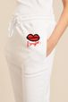Femme - Pantalon jogging motif bouche femme, Blanc vue de détail 2
