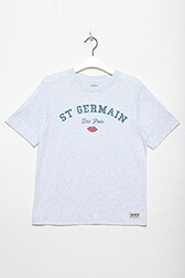 T-shirt oversize fille coton - BONTON x Sonia Rykiel Gris vue de détail 5