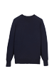 Women Maille - Women Clover Print Sweater, Night blue back view
