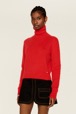 Women Maille - Women Mohair Turtleneck, Red details view 1