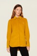 Women Solid - Women Velvet Shirt, Mustard details view 1