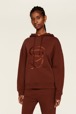 Women Solid - Cotton Jersey Hoodie, Chocolate details view 3
