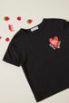 Girls - Love Print Girl T-shirt, Black details view 1