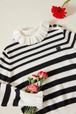 Girl Sailor Sweater Black/white details view 1