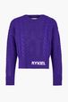 Women - Purple Wool Twisted Sweater, Purple front view