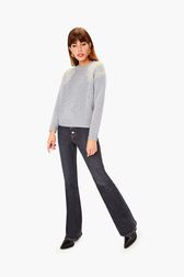 Women - Wool Twisted Sweater, Grey details view 1