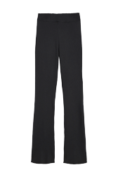 Women Maille - Plain Flare Pants, Black front view