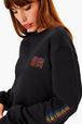 Women - SR Crop Sweatshirt, Black back worn view