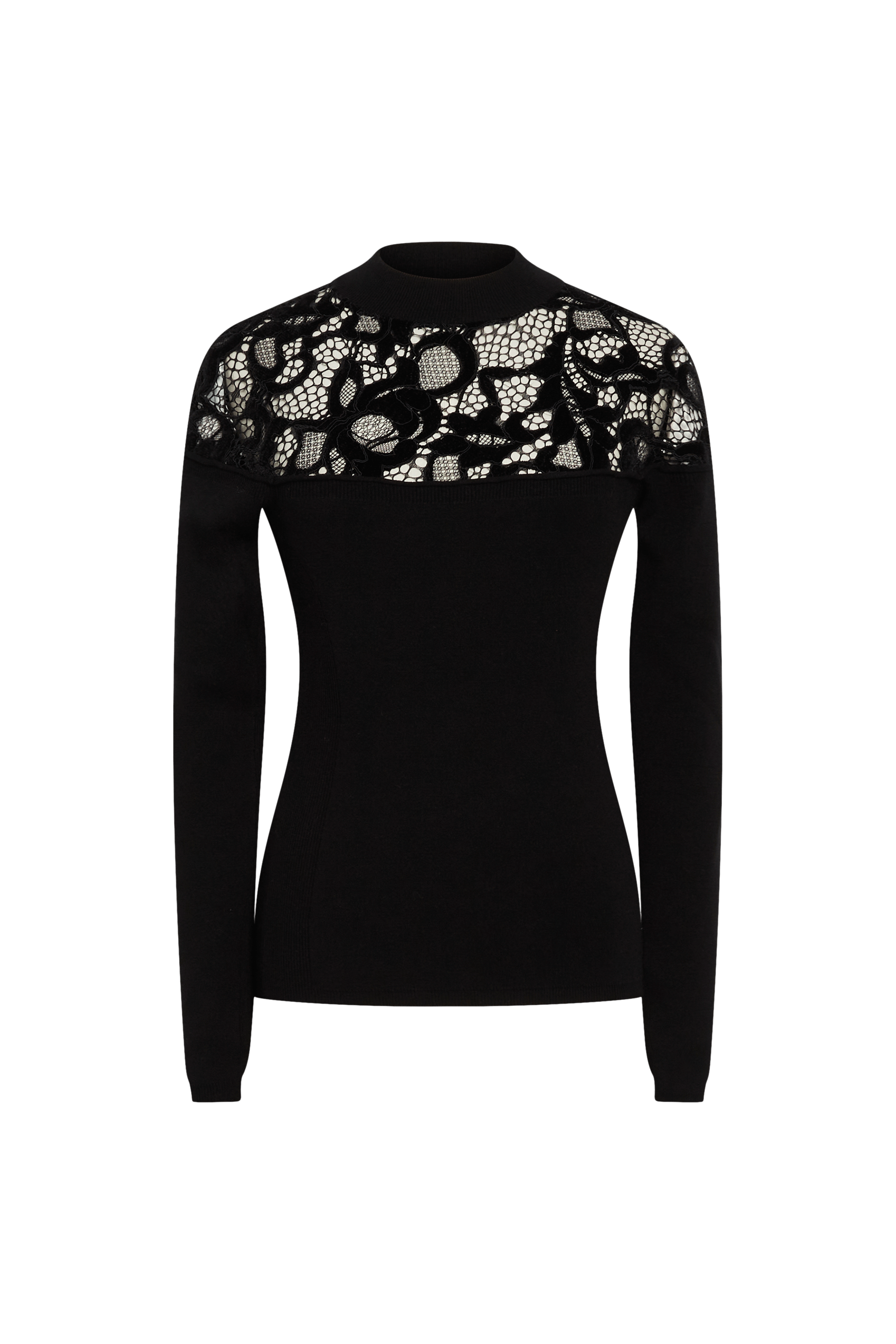 Knitted velvet and lace sweater| Sonia Rykiel