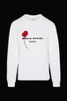 Women - SR Sweatshirt with printed flowers, White front view