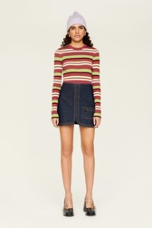 Femme Uni - Mini jupe en jean femme, Brut vue de détail 3