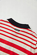 Striped Girl Long Sleeve Polo Knit Red/vanilla details view 2