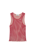 Women Ajoure - Women Red Mesh Tank Top, Red front view