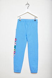 Girls Solid - Girl Printed Jogging, Blue back view