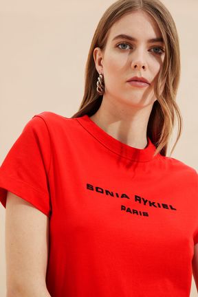 Women Sonia Rykiel logo T-shirt Red details view 2