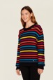 Women Raye - Women Big Poor Boy Striped Sweater, Multico striped rf details view 3