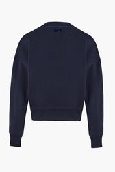 Sweatshirt crop cœur Navy vue de dos