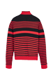 Women Maille - Women Iconic Bicolor Striped Sweater, Black/red back view