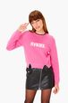 Women - Wool Merinos Rykiel Sweater, Pink details view 1