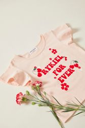 Girls - "Rykiel Forever" Print Girl T-shirt, Pink details view 1