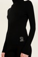 Women Maille - Ribbed Wool Hoodie, Black details view 2